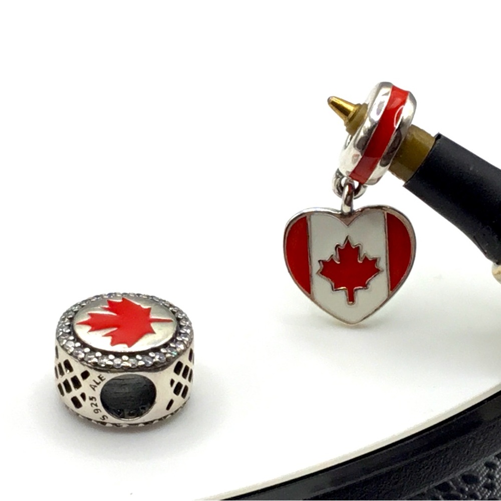 Pandora CHOICE Between Canadian “Heart Flag” OR “Canadian CZ Charm!